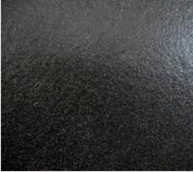 Antique Leather matt black granite sample selected for the Uttoxeter hearth