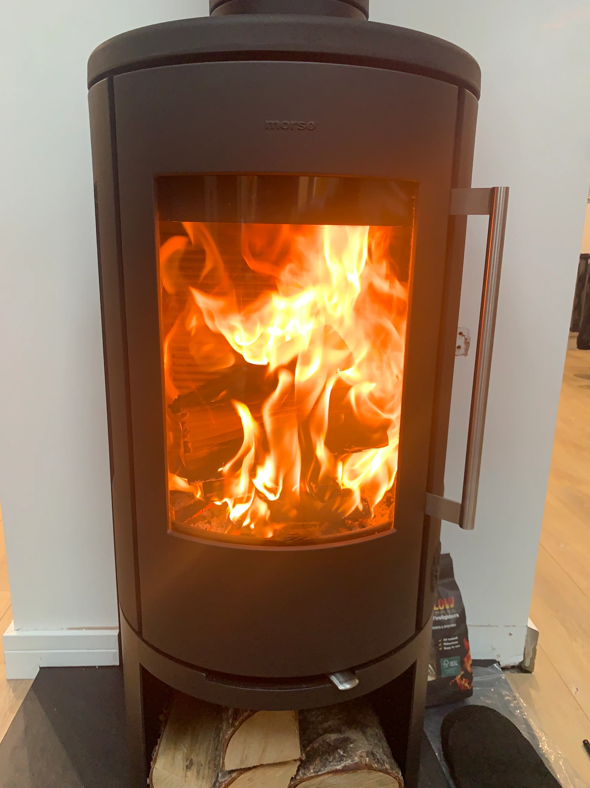 A Morso log burner supplied and fitted by The Fireplace & Stove Co.