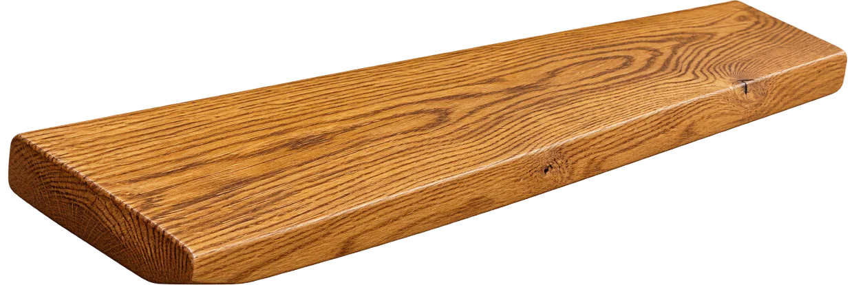 Natural oak fascia beam in a medium finish