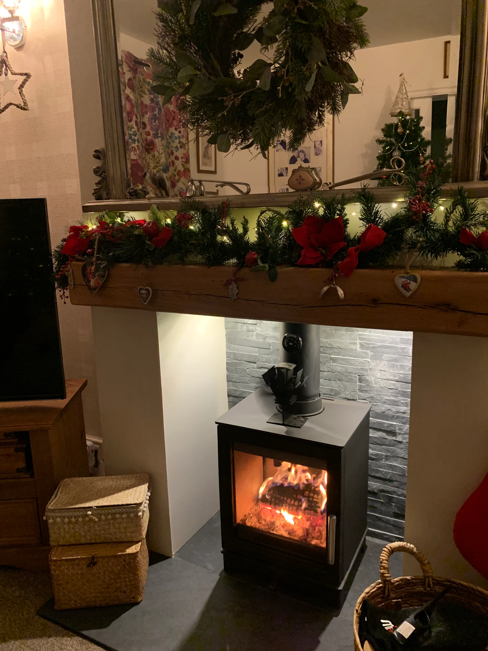 A wood burning stove supplied and fitted by The Fireplace & Stove Co.
