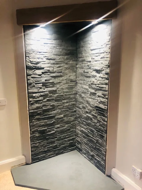 The fireplace and fire installation