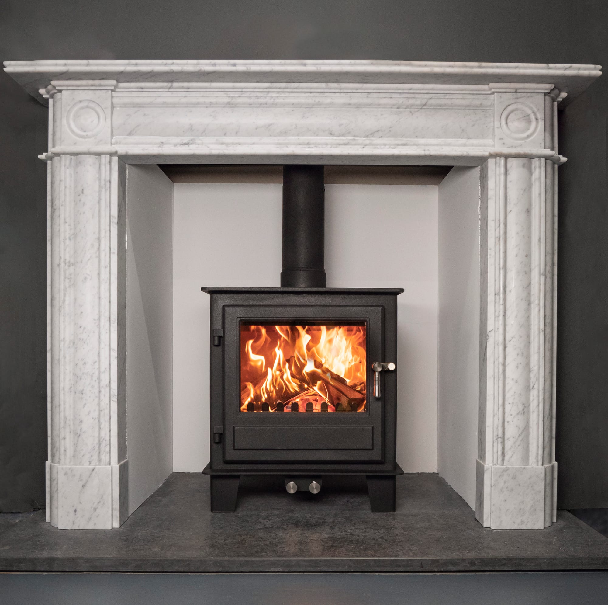 A Clock Blithfield 5 wood burning stove from The Fireplace & Stove Co.