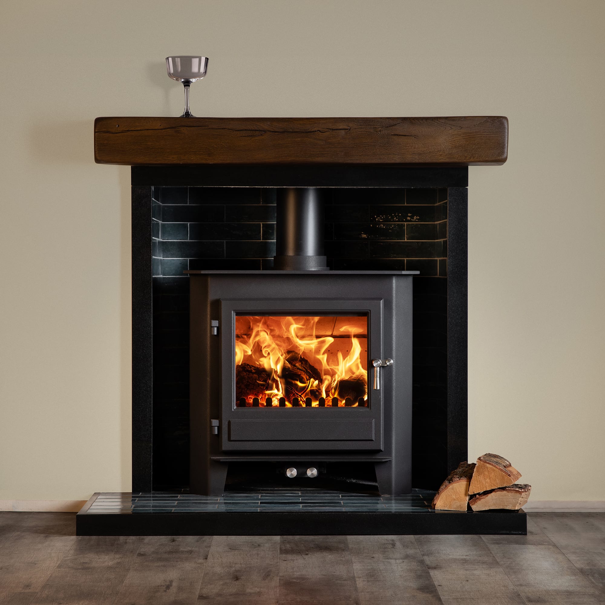 Clock Somersal Classic and Boiler stove range roomset image