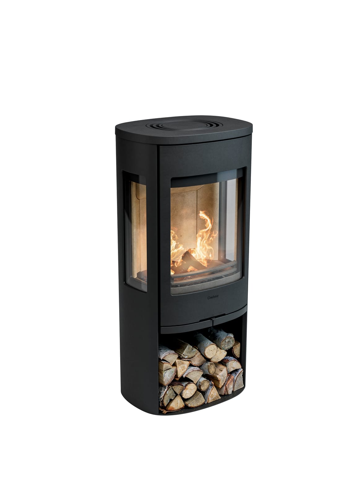 Contura 956 Style wood burning stove product view with side glass