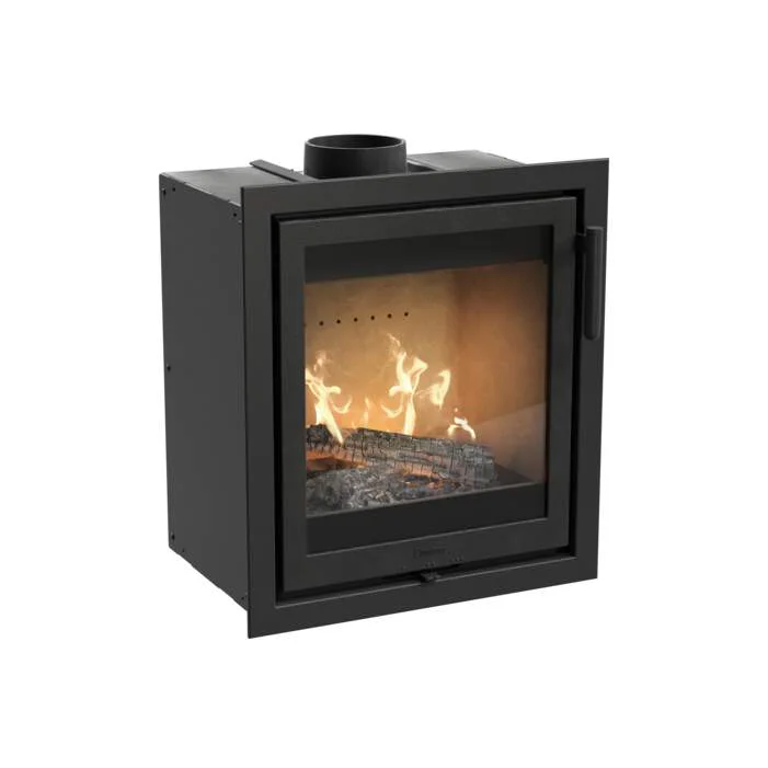 Contura i2 woodburning cassette with a cast-iron door and four sided frame