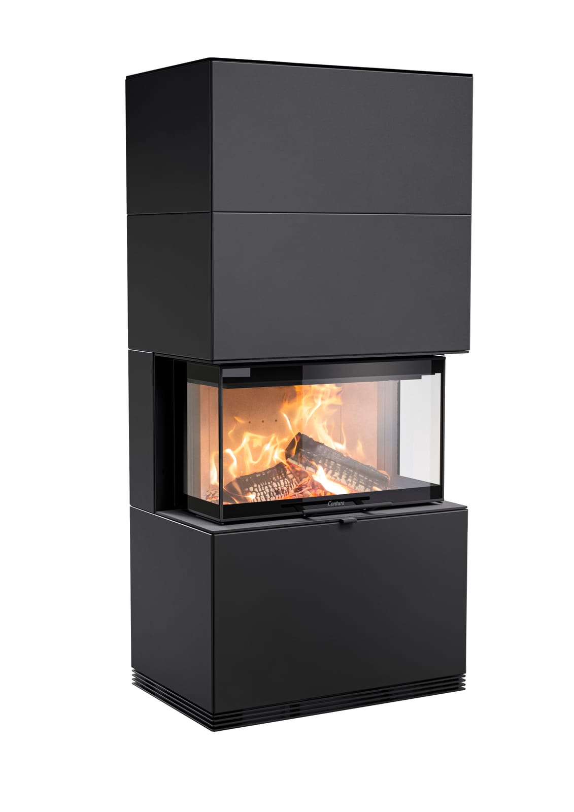 Contura i51 fireplace product view with three sided glass