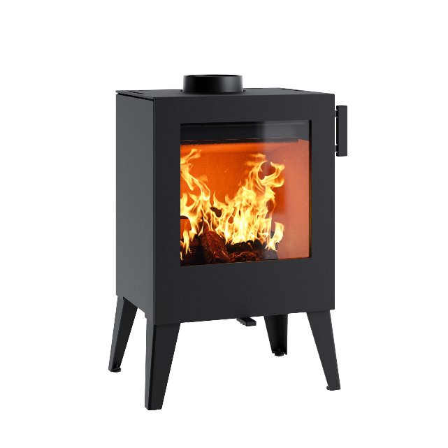 Isolated Kube 10 stove with the raised-leg option
