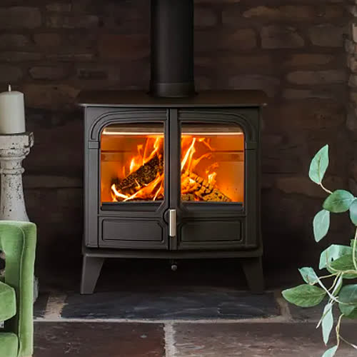 Hunter Westleigh 5 Slimline double door wood burning stove from The Fireplace & Stove Co.