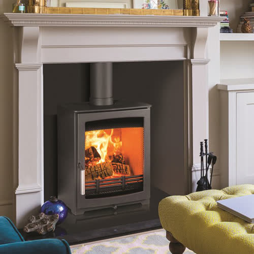 Parkray Aspect 5 wood burning stove in a living room setting