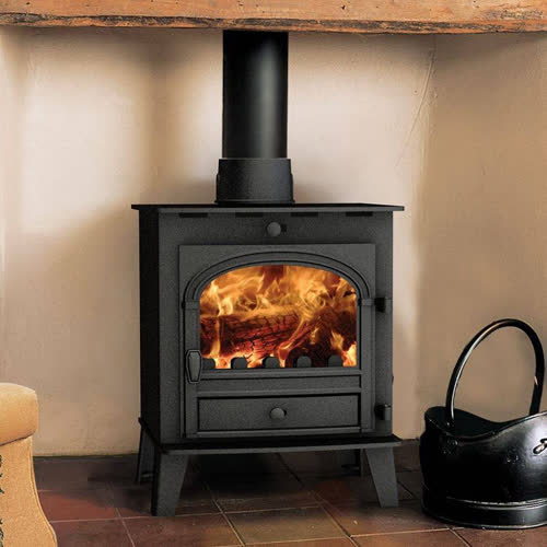 Parkray Consort 5 wood burning stove in a fireplace setting