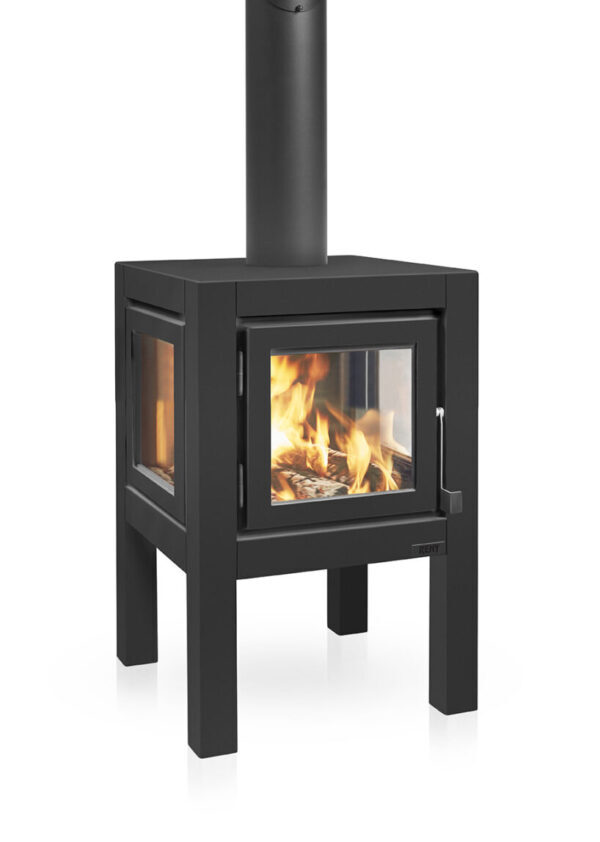 RB73 Quaruba L black stainless steel outdoor fire from The Fireplace & Stove Co.