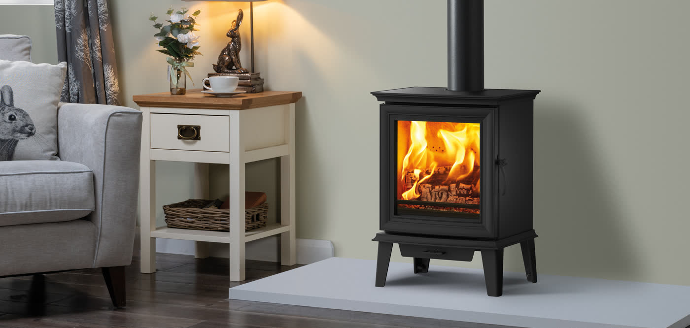 Stovax Chesterfield 5 wood burning stove in a furnished room