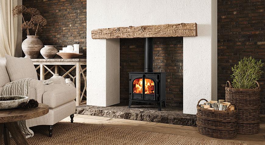 Stovax Stockton 8 wood burning stove with double door option